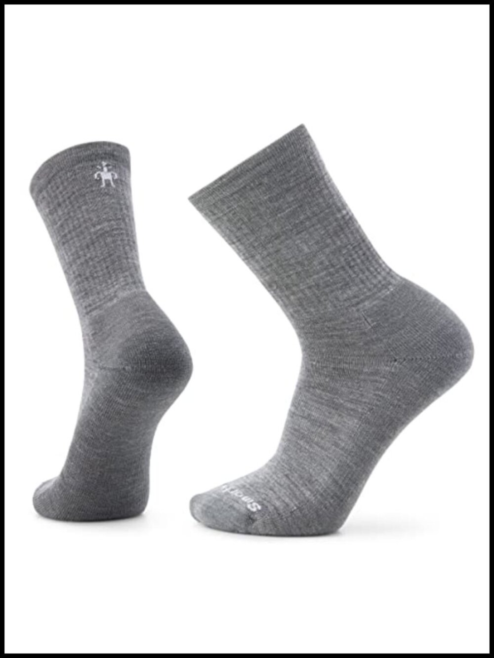 Merino Wool Crew Athletic Socks Light Cushion Seamless Toe